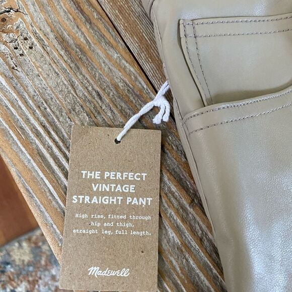 Madewell The Perfect Vintage Straight Jean: Faux Leather Edition - Picture 8 of 11